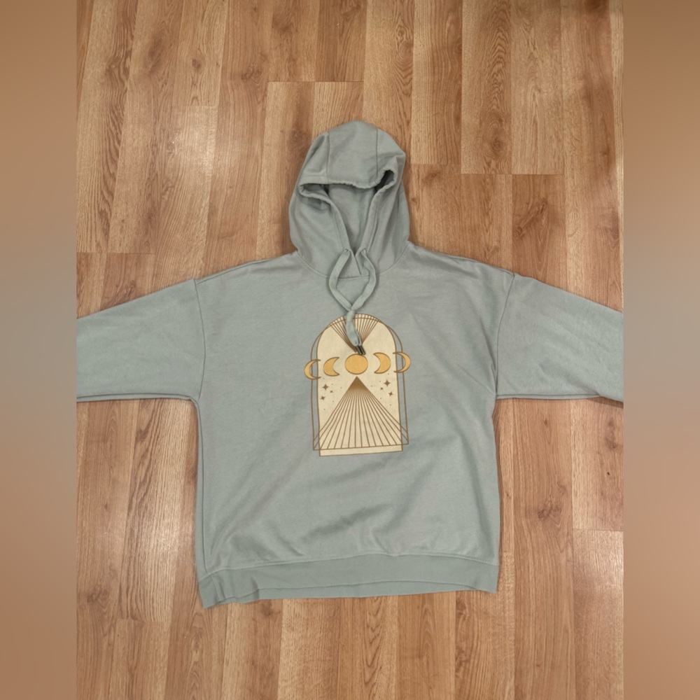 Graphic Hoodie with Celestial Design